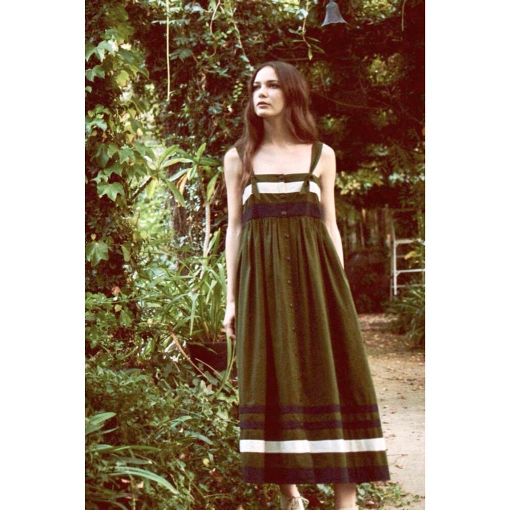 The Great. Horizon Dress in Army size M $295